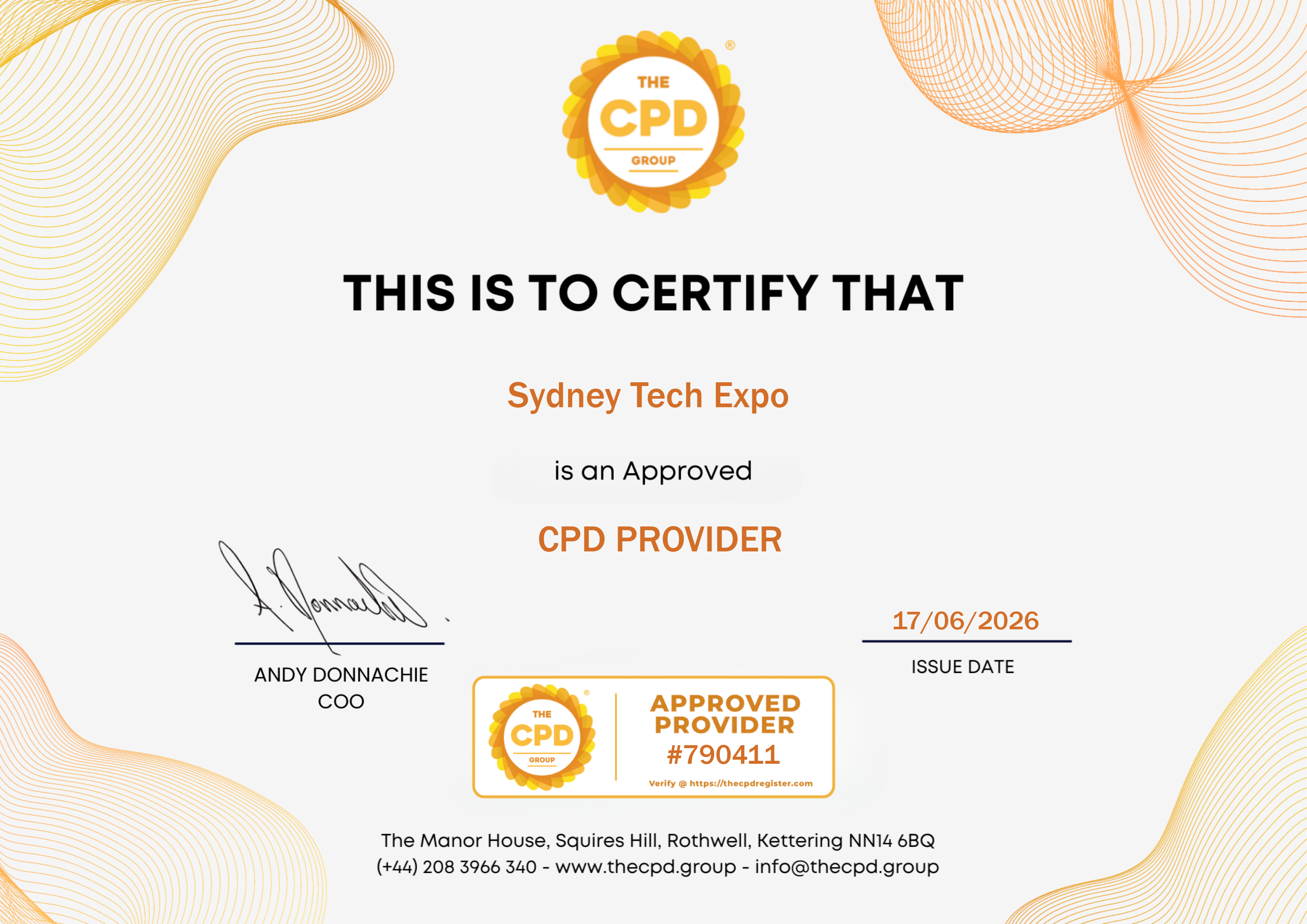CPD certificate