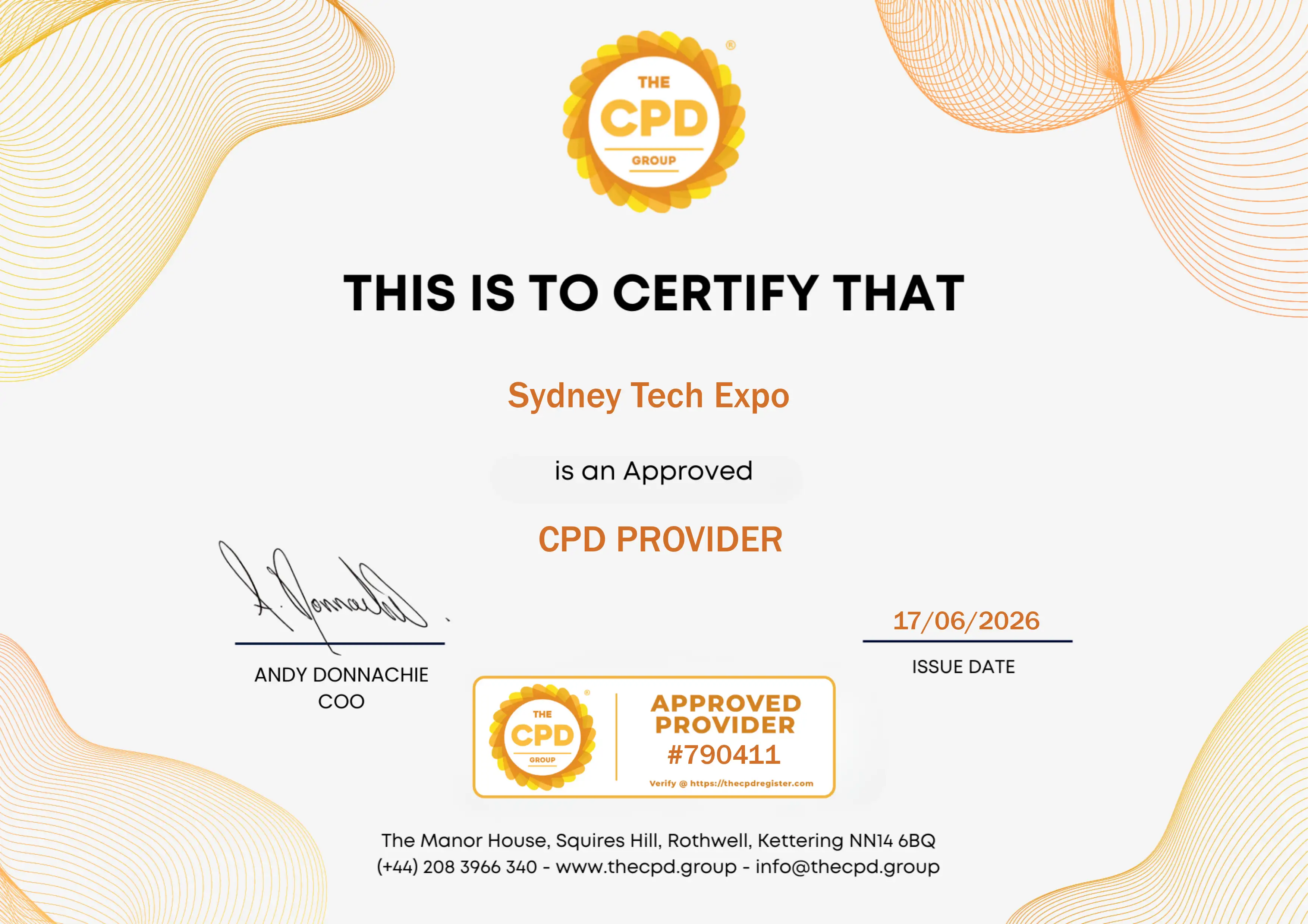 CPD certificate