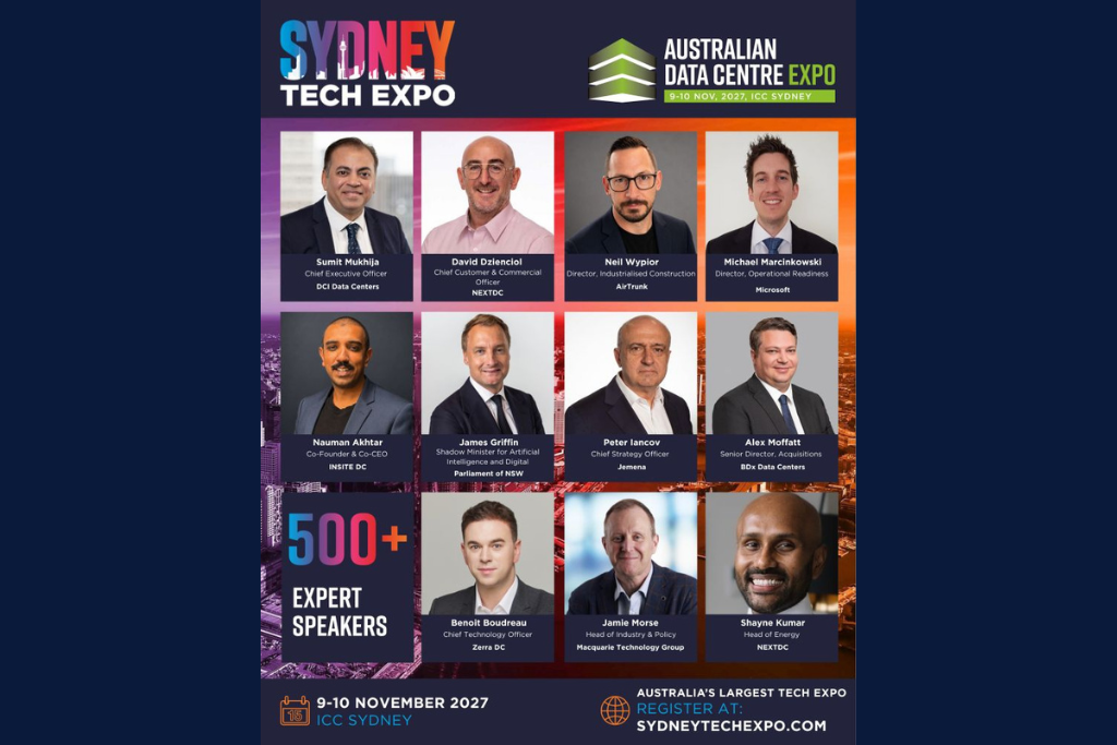 Welcoming More Speakers To The Australian Data Centre Expo, Part of Sydney Tech Expo.
